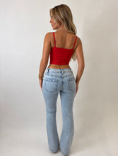 Load image into Gallery viewer, Red Charlotte Underwired Corset Top
