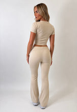 Load image into Gallery viewer, Beige Aisling Tie-Waist Trousers Co-Ord
