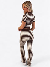 Load image into Gallery viewer, Chocolate &amp; Cream Alina Stripe Knit Co-ord
