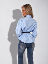 Load image into Gallery viewer, Blue Sienna Cinched Shirt
