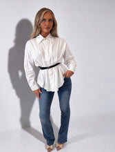Load image into Gallery viewer, White Sienna Cinched Shirt
