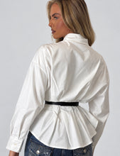Load image into Gallery viewer, White Sienna Cinched Shirt
