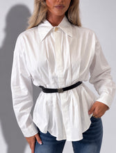 Load image into Gallery viewer, White Sienna Cinched Shirt
