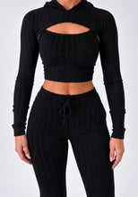 Load image into Gallery viewer, Black Amara Ribbed Co-Ord
