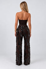 Load image into Gallery viewer, Chocolate Tasha Sequin Wide-Leg Trousers
