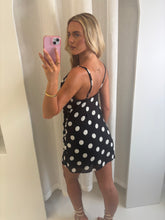 Load image into Gallery viewer, Black Noah Cowl Polka Dots Dress
