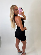 Load image into Gallery viewer, Black Sara Cowl Neck Dress
