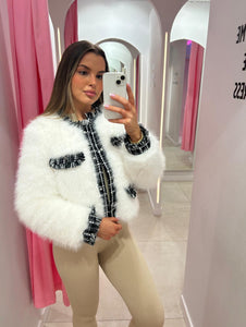 White Laura Faux Fur Jacket