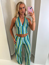 Load image into Gallery viewer, Blue Mona Crochet Co-Ord.
