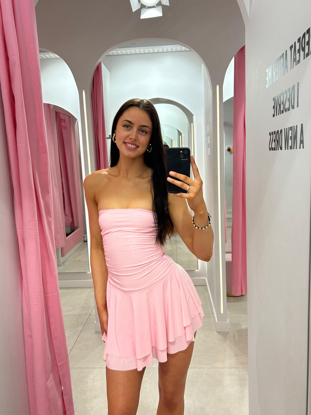 Pink Gabi Bandeau Dress