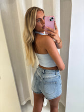 Load image into Gallery viewer, Blue Meara High Neck Halter Top
