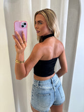 Load image into Gallery viewer, Black Meara High Neck Halter Top
