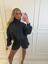 Load image into Gallery viewer, Black Ciara Polka Dot Lounge Co-Ord

