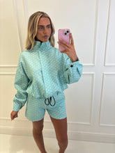 Load image into Gallery viewer, Green Ciara Polka Dots Lounge Co-Ord
