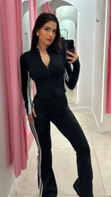 Load image into Gallery viewer, Black Millie Striped Co-Ord
