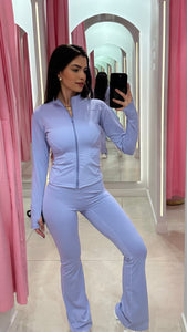 Lilac Ella Sculpt & Ruch Flare Co-Ord