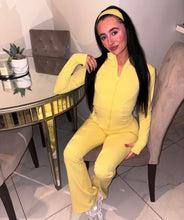 Load image into Gallery viewer, Yellow Ella Sculpt &amp; Ruch Flare Co-Ord
