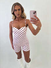Load image into Gallery viewer, Pink Aoife Polka Dot Playsuit
