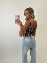 Load image into Gallery viewer, Black Emma Polka Dot Mesh Top
