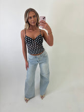 Load image into Gallery viewer, Black Emma Polka Dot Mesh Top
