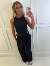 Load image into Gallery viewer, Black Elsie Diamond Pocket Co-ord
