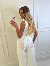 Load image into Gallery viewer, White Elsie Diamond Pocket Co-ord

