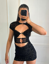 Load image into Gallery viewer, Black Farah Animal Print Mini-Dress
