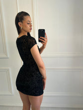 Load image into Gallery viewer, Black Farah Animal Print Mini-Dress
