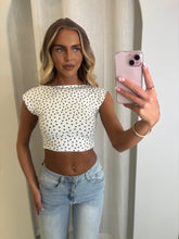 Load image into Gallery viewer, White Izabele Polka Dot Backless Top
