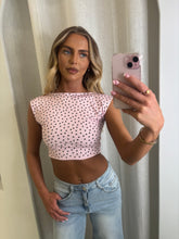 Load image into Gallery viewer, Pink Izabele Polka Dot Backless Top
