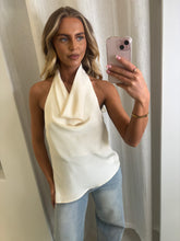 Load image into Gallery viewer, Cream Rose Satin Top
