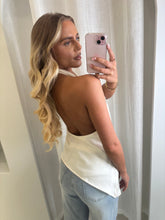 Load image into Gallery viewer, Cream Rose Satin Top
