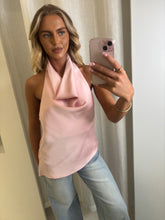 Load image into Gallery viewer, Pink Rose Satin Top
