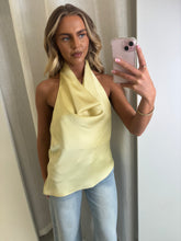 Load image into Gallery viewer, Yellow Rose Satin Top
