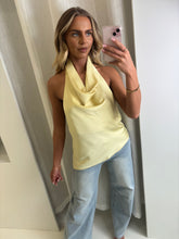 Load image into Gallery viewer, Yellow Rose Satin Top
