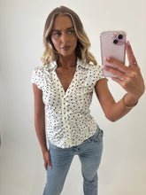 Load image into Gallery viewer, White Ashley Polka Dot Top
