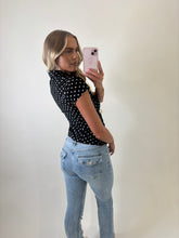 Load image into Gallery viewer, Black Ashley Polka Dot Top
