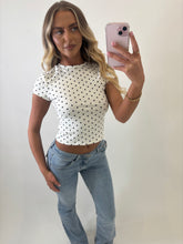 Load image into Gallery viewer, White Laura Polka Dot T-shirt
