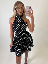 Load image into Gallery viewer, Black Liz Polka Dot Dress
