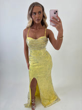 Load image into Gallery viewer, Yellow Chloe Event Dress

