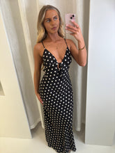 Load image into Gallery viewer, Black Teagan Polka Dot Dress
