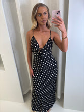 Load image into Gallery viewer, Black Teagan Polka Dot Dress
