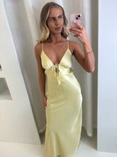Load image into Gallery viewer, Yellow Raven Silk Dress

