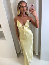 Load image into Gallery viewer, Yellow Raven Silk Dress
