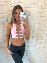 Load image into Gallery viewer, Baby Pink Clara Crop Top with Cut Out
