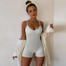Load image into Gallery viewer, White Skylar Ribbed Playsuit
