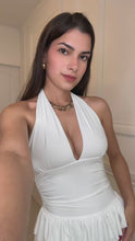 Load and play video in Gallery viewer, White Avah Frill Dress
