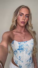Load and play video in Gallery viewer, Blue Hazel Floral Corset
