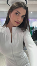 Load and play video in Gallery viewer, White Ella Sculpt &amp; Ruch Flare Co-Ord
