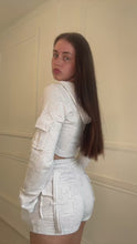 Load and play video in Gallery viewer, Pink Taylor utility shorts co-ord

